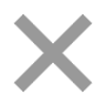 A gray 'X' on a dark background, representing denial or an error